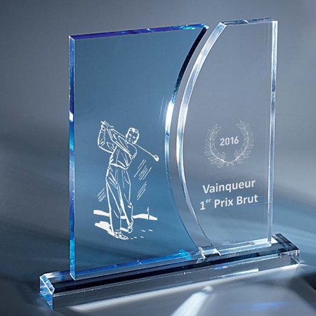 Trophées en Verre Golf
