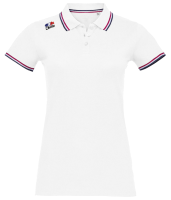 Polo-Femme-Frenchie-Charlie-Couleurs-Blanc Polo-Femme-Frenchie-Charlie-Couleurs-Blanc